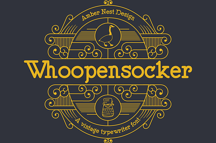 Whoopensocker - typewriter font