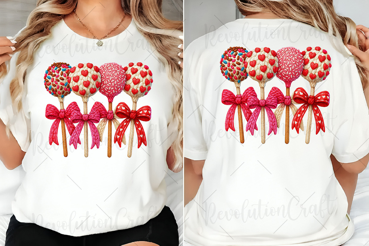 Faux Crochet Valentines Lollipop Png, an Illustration by OK Design (Photo 6 of 6)