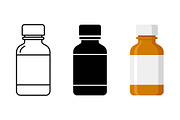 Medicine Bottle Vector Icons, an Object Graphic by Artonix (Thumbnail 2 of 3)