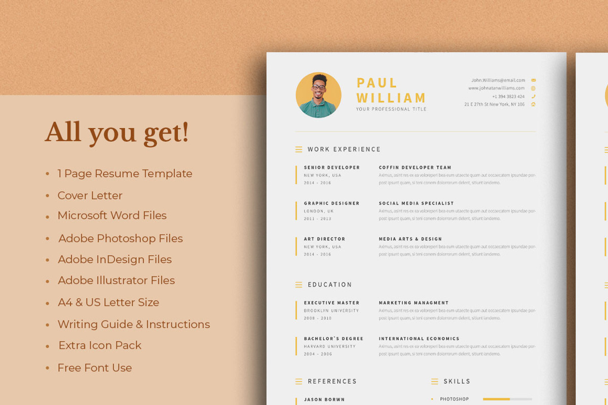 Resume/CV Template, a Resume Template by UX-group (Photo 6 of 8)