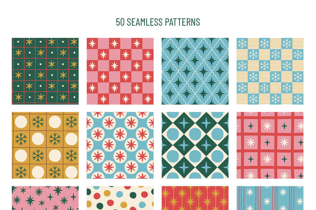 Christmas Patterns Collection, a Decorative Illustration by yarynabo (Photo 2 of 9)