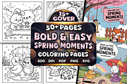 Bold Easy Spring Moments Coloring, a Seasonal Illustration by Craftsbeefy (Thumbnail 1 of 4)