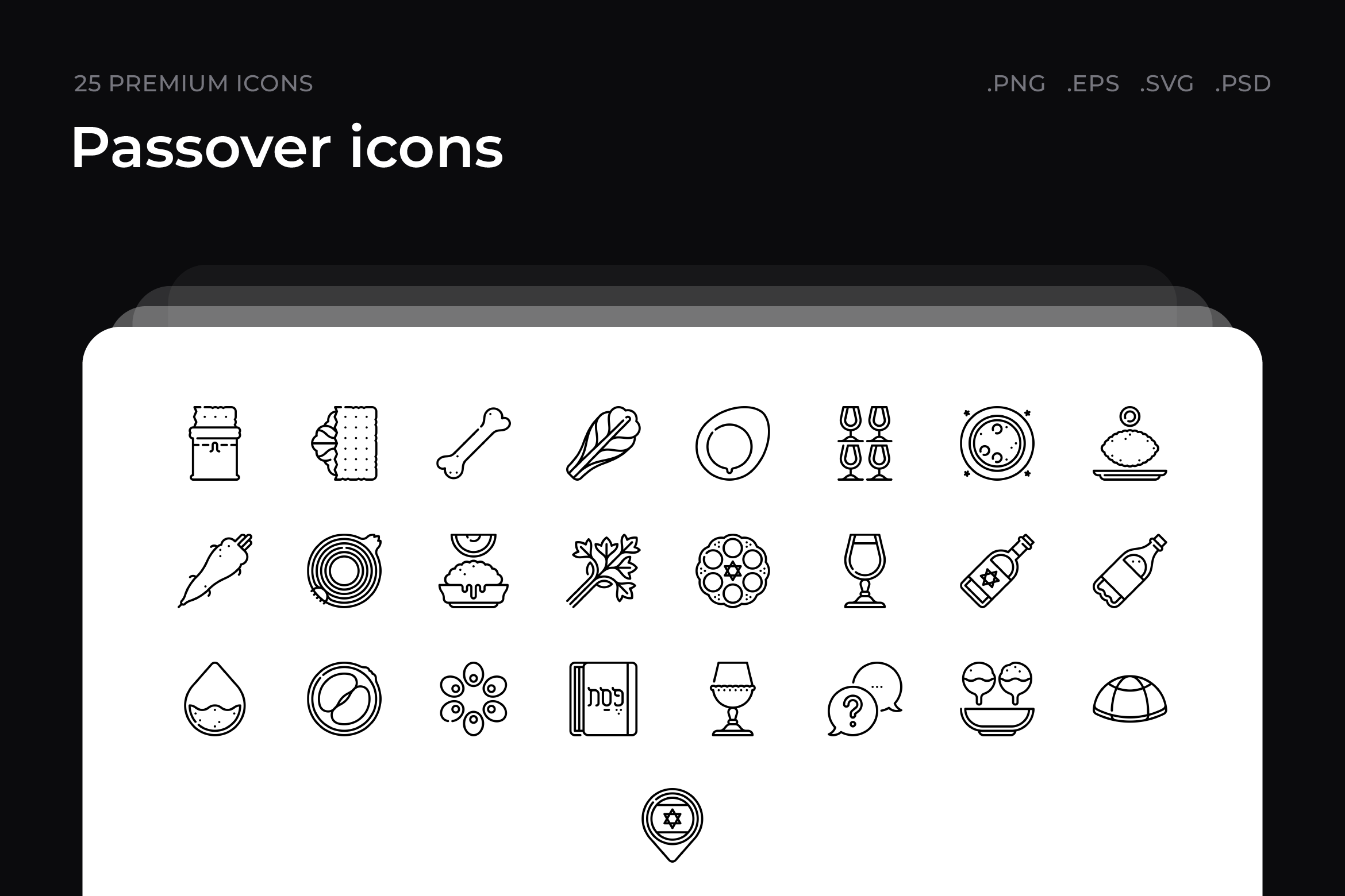 Passover icons, an Outline Icon by Wencory