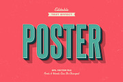 Vintage Retro Poster Text Effect, a Layer Style Add-On by zdson (Thumbnail 1 of 2)