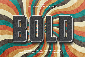Bold 3d Editable Text Effect Style