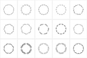 100 Hand Drawn Wreaths and Frames 2, a Work Illustration by NatalieArtShop (Thumbnail 4 of 16)