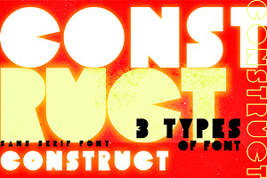 Construct | Three Weight Font Family