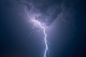 lectric Bolts Flashing Through Cloud, a Photo by LOGOCREATIVE