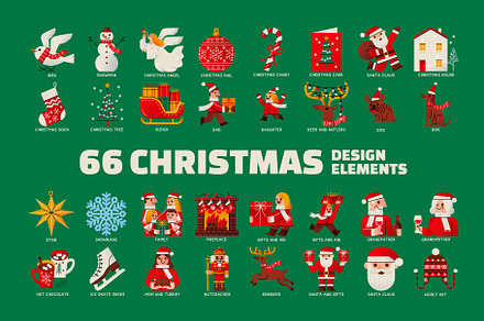 66 Christmas Design Elements