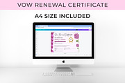 Vow Renewal Certificate Template, a Card Template by Snapybiz (Thumbnail 8 of 10)