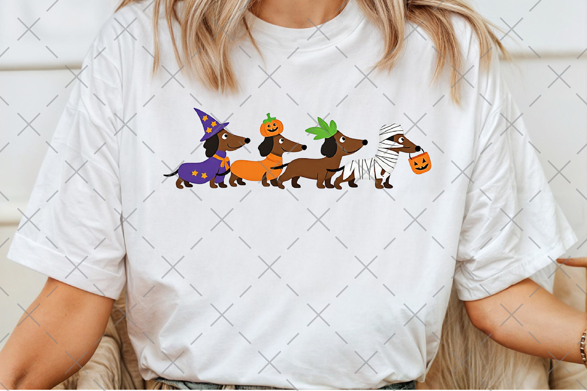 Cute Halloween Dachshund Dog PNG, an Illustration by Craft Nest (Photo 3 of 6)