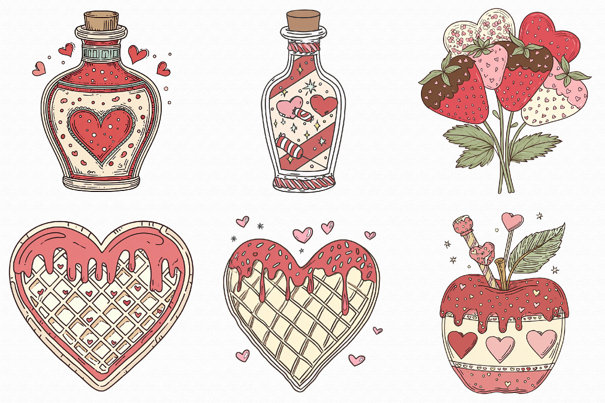 Whimsical Sweet Valentine Clipart, an Illustration by Libby Wishes (Photo 4 of 8)