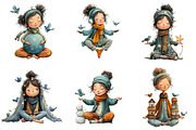 Quirky Girl Clipart Christmas, an Illustration by DreamArtGraphic (Thumbnail 5 of 5)