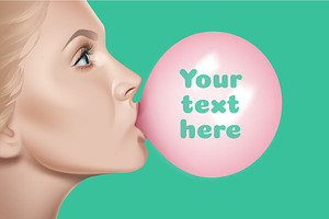 Set — Girl with Chewing Gum