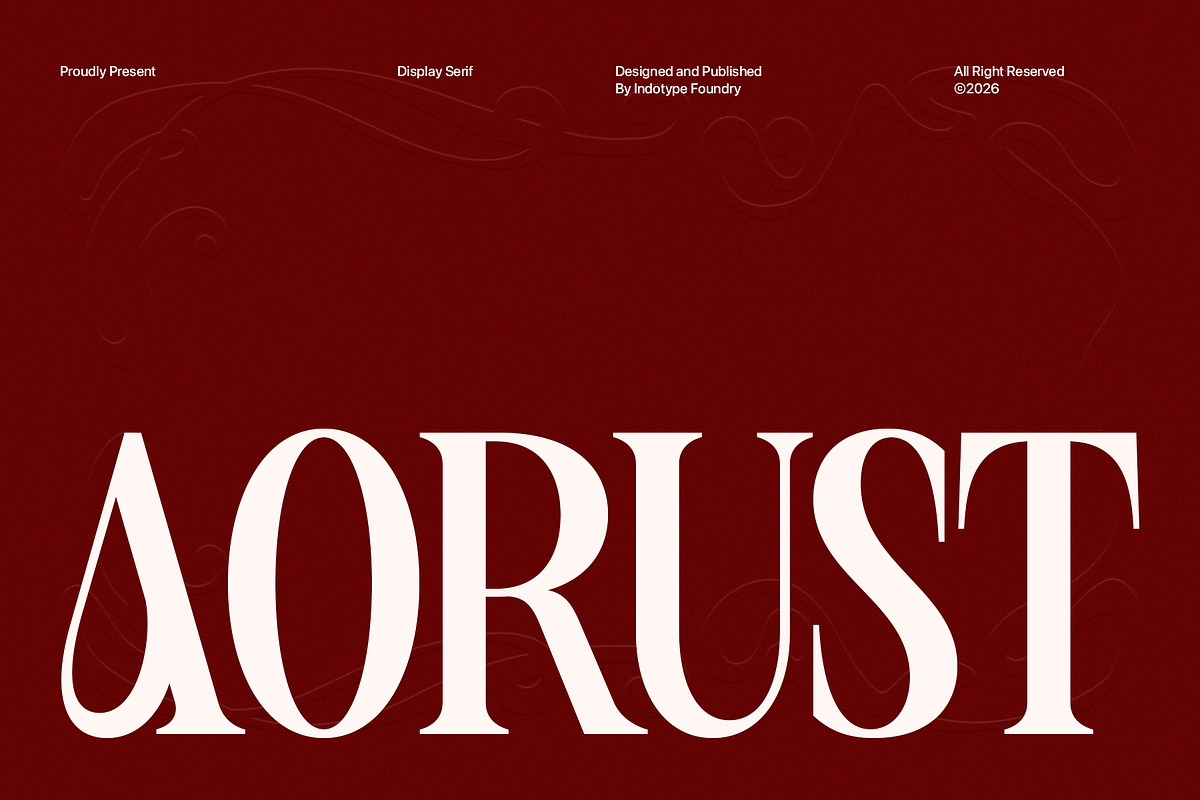 Aorust, a Serif Font by Indotype Foundry (Photo 1 of 10)