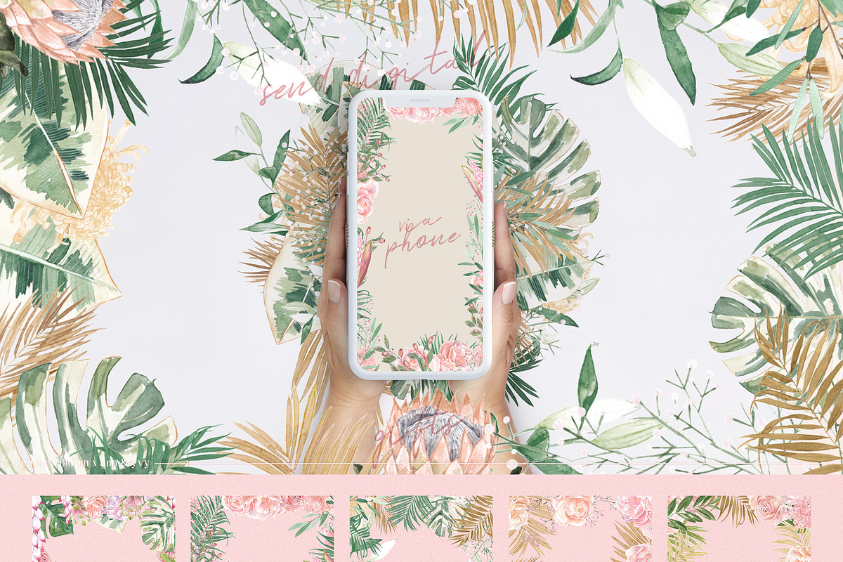 ANIMATED Watercolor Tropical & Rose, an Illustration by January Bloom (Photo 8 of 11)