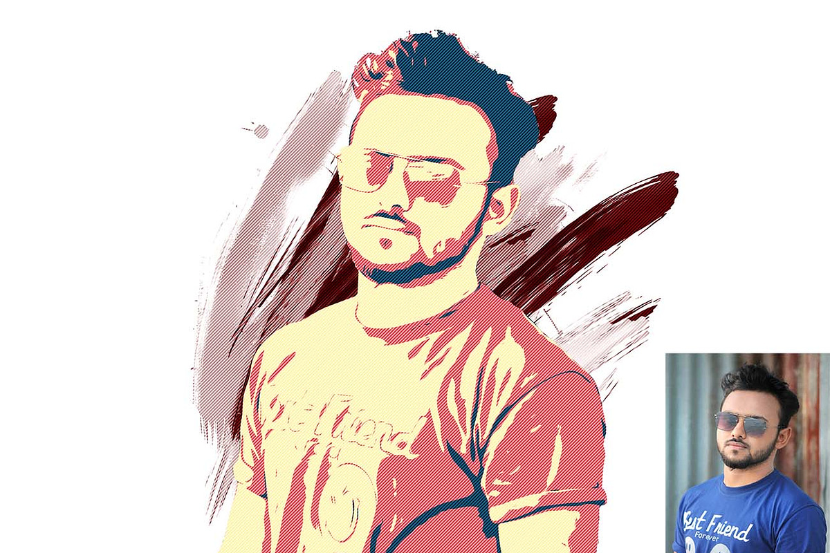 Vector Paint Effect Photoshop Action, a Brushes & More by Studio Retouch (Photo 2 of 10)