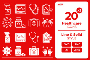 Healthcare Icons, an Outline Icon by Tekuni