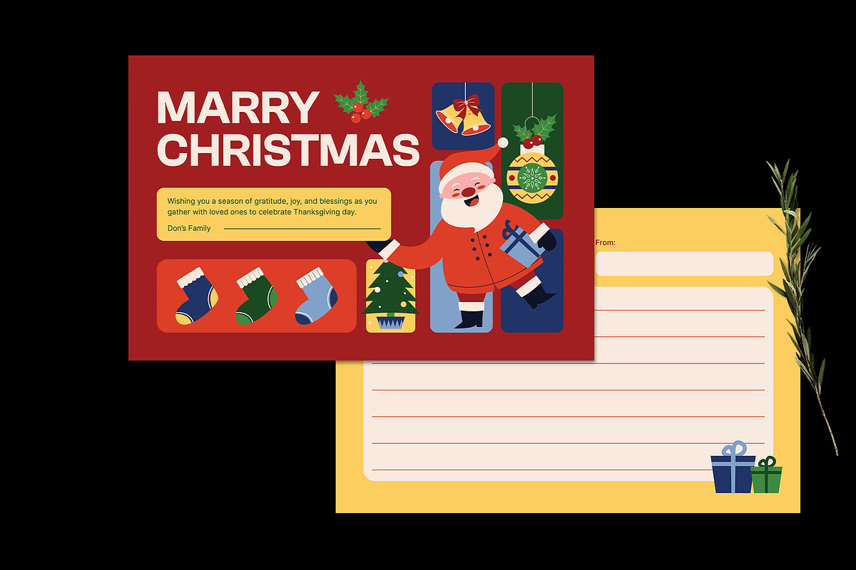 Christmas Greeting Card, a Card Template by Neermana (Photo 2 of 4)