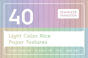 40 Light Color Rice Paper Textures