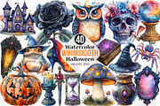 Whimsigoth Halloween Clipart, an Illustration by Canvas Craft (Thumbnail 1 of 8)