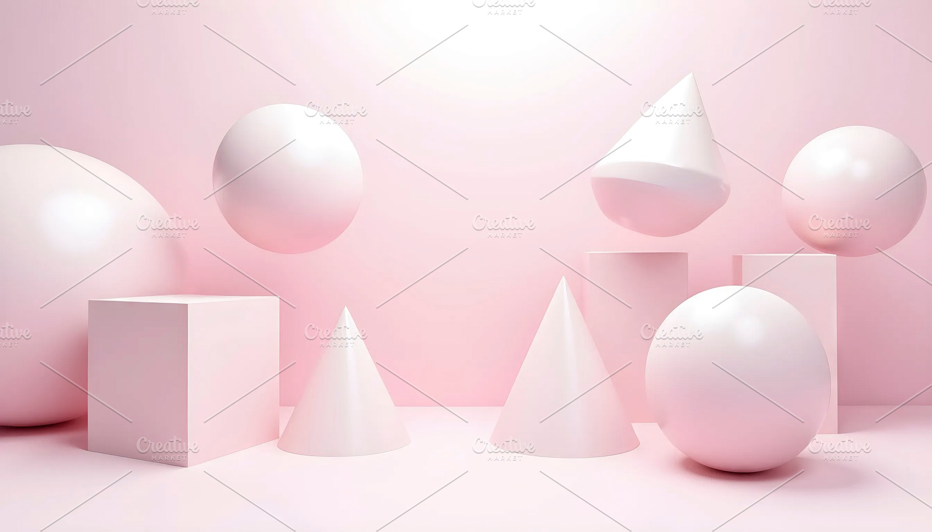 3D Geometric Minimal Abstract Backdr, a Photo by LOGOCREATIVE