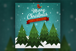 Vintage Christmas Typography Cards