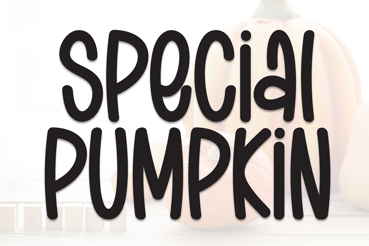 Special Pumpkin | Script Font, a Script Font by Scratchones (Photo 1 of 8)