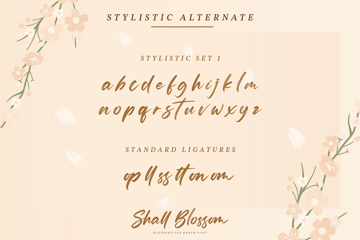 Shall Blossom-Lovely Brush Font, a Script Font by din-studio.com (Photo 6 of 10)
