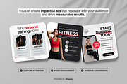 Fitness Static Ad Templates Canva, a Social Media Template by DigiPax (Thumbnail 6 of 11)