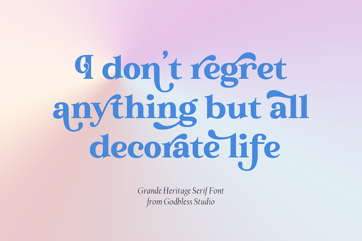Grande Heritage, a Serif Font by Godbless Studio (Photo 2 of 19)