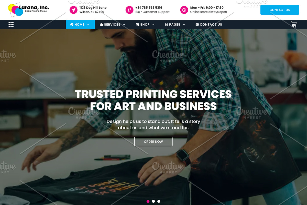 Digital Printing Elementor Template, a WordPress Template by HasnainDEV (Photo 2 of 6)