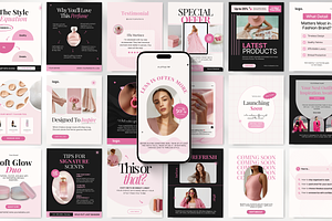 Ecommerce Instagram Templates Canva, a Social Media Template by DigiPax