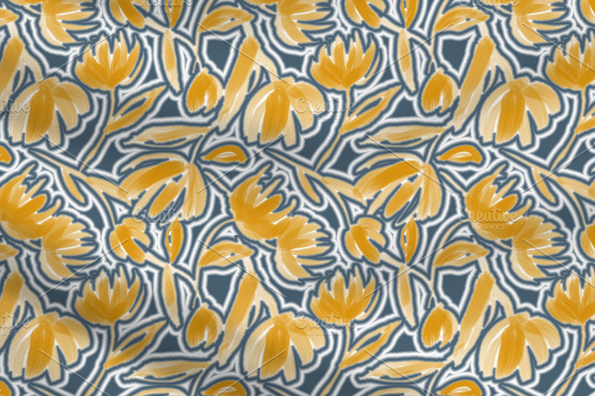 FLORAL SEAMLESS PATTERN, a Pattern Graphic by MartinShop (Photo 2 of 10)