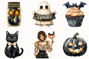 Beige & Black Halloween Clipart, an Illustration by OK Design (Thumbnail 2 of 5)