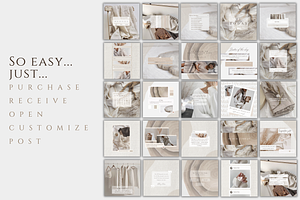 Canva White Instagram Template Kit