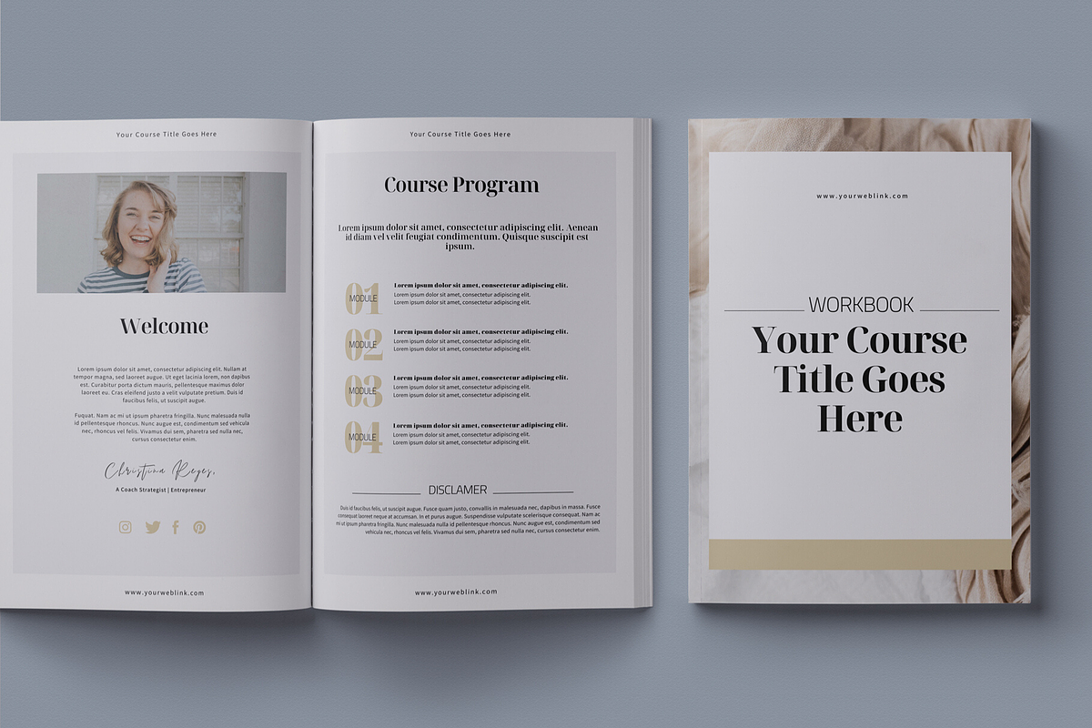 eCourse Workbook Canva template, a Magazine Template by 3.14&Co (Photo 2 of 12)