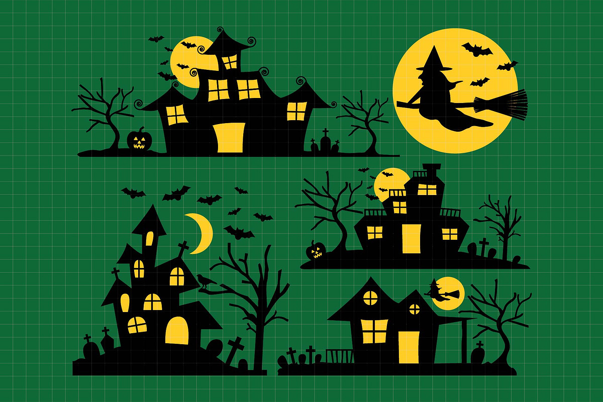 Ghost House Clipart (LES.CL49), an Illustration by Printablestore