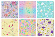 Pastel Floral Digital Paper, a Texture Graphic by Dream Creation (Thumbnail 4 of 6)