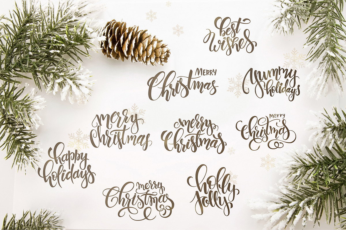 Christmas/New Year lettering bundle, an Object Graphic by catary art (Photo 7 of 12)
