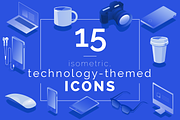 15 Technology Icons (Isometric), an Icon by Onyx Templates (Thumbnail 1 of 4)