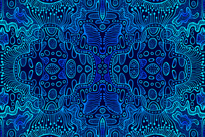 Deep blue ornament
