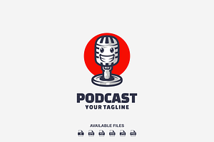 Podcast Logo Template, a Design Template by artchiles_design