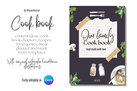 Cook book Canva template