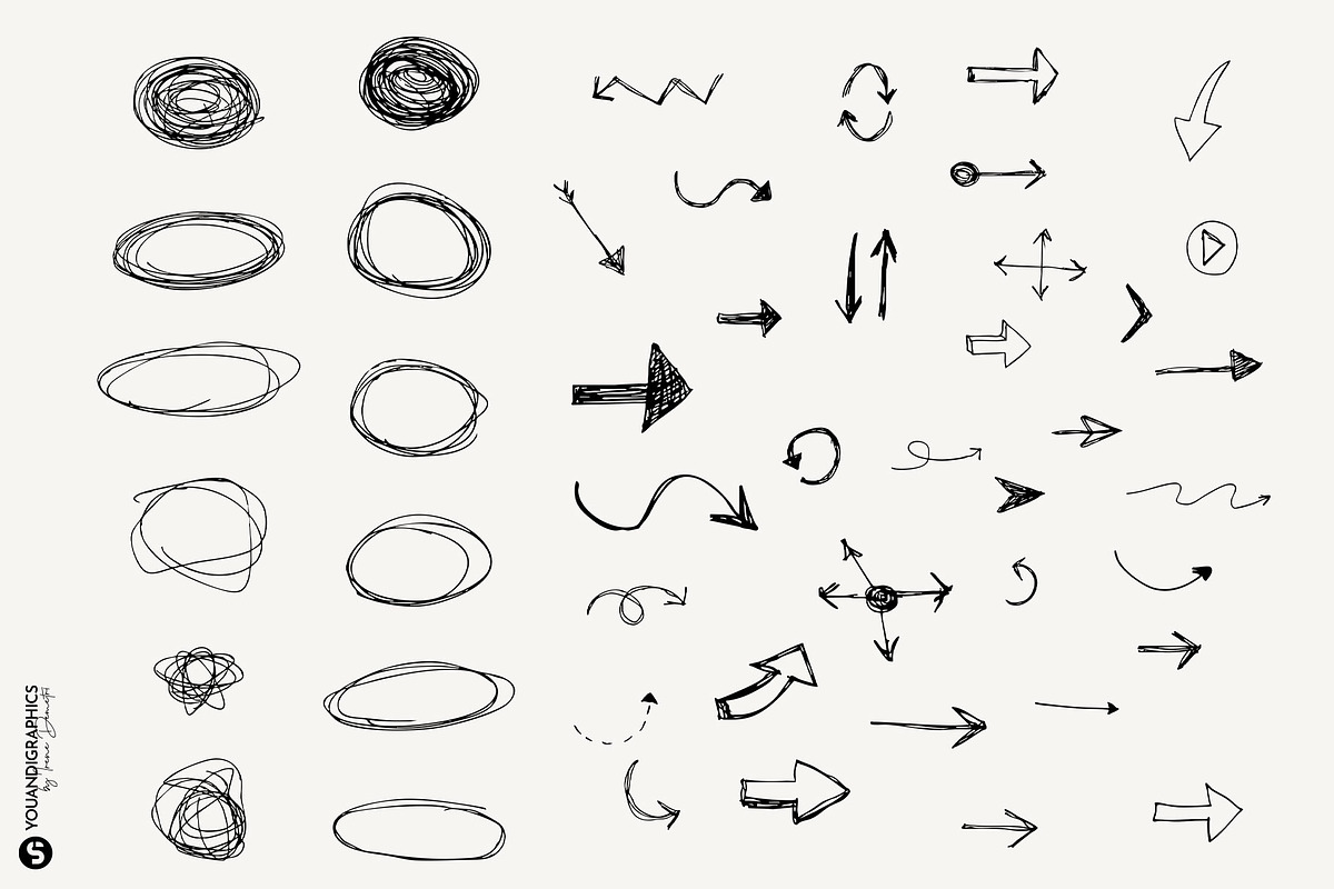 Analog | Hand Drawn Elements Set, a Texture Graphic by Youandigraphics (Photo 12 of 17)