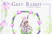 Watercolor Easter Bunny clipart, an Animal Illustration by GevelStudio (Thumbnail 2 of 8)
