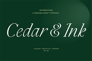 Cedar & Ink Typeface