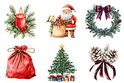 Cute Christmas Clipart, a Seasonal Illustration by CitraGraphics (Thumbnail 2 of 6)