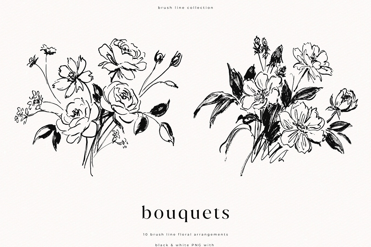 Hand Drawn Bouquets, a Decorative Illustration by PeDe Designs (Photo 10 of 10)