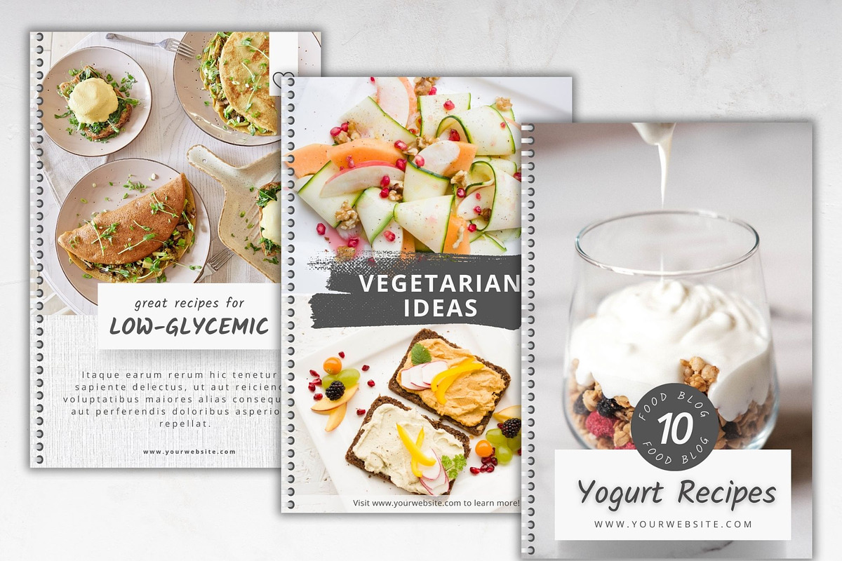 Healthy Food Pinterest Canva, a Social Media Template by Talipic Designs (Photo 2 of 7)